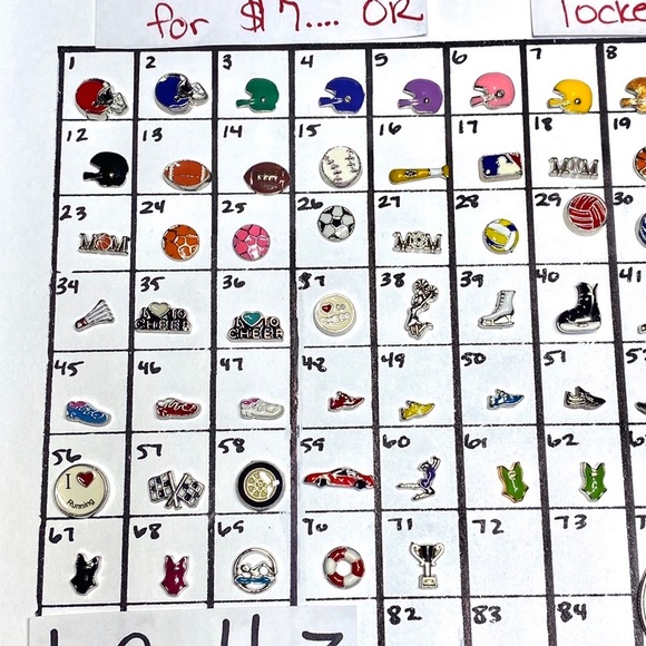 LC-#3 (4X) Sports & Hobbies locket charms - Picture 3 of 8